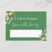 Eenvoudig Vrijgezellenfeest groen voor beeldscherm Informatiekaartje (Achterkant)