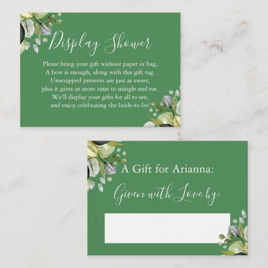 Eenvoudig Vrijgezellenfeest groen voor beeldscherm Informatiekaartje (Voorkant / Achterkant)