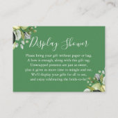 Eenvoudig Vrijgezellenfeest groen voor beeldscherm Informatiekaartje (Voorkant)