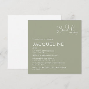 Eenvoudig Vrijgezellenfeest II Sage Square Kaart