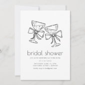 Eenvoudig Vrijgezellenfeest uitnodigen met champag Kaart (Voorkant)