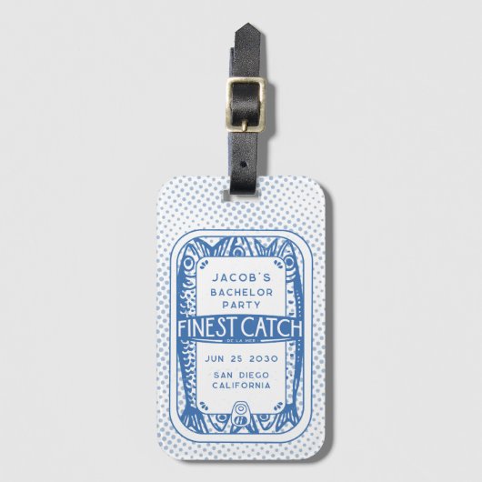 Eenvoudig vrijgezellenfeest Vist jongens weekendje Bagagelabel (Voorkant (verticaal))