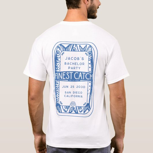 Eenvoudig vrijgezellenfeest Vist jongens weekendje T-shirt (Achterkant)