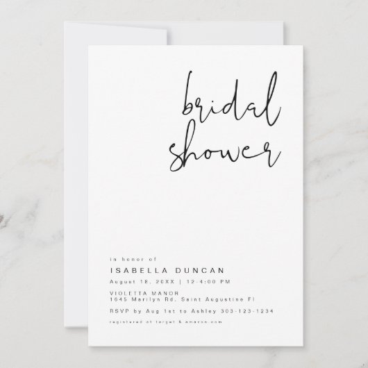 Eenvoudig Vrijgezellenfeest voor ADELLA Modern-min Kaart (Voorkant)