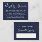 Eenvoudig Vrijgezellenfeest wit en marineblauw Informatiekaartje (Voorkant / Achterkant)