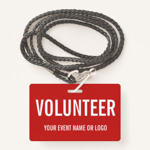 Eenvoudig vrijwilligerswerk - Red White Corporate  Badge