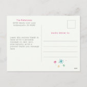 Eenvoudig vrolijk en helder foto vakantie Briefkaa Feestdagenkaart (Achterkant)