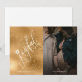 Eenvoudig Vrolijk Handgeschreven Script Foto Vakan Feestdagenkaart (Voorkant / Achterkant)