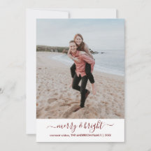 Eenvoudig vrolijk helder kerstscript Foto rood