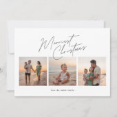 Eenvoudig vrolijk kerstfeest | 6 fotocollage geluk feestdagenkaart (Voorkant)