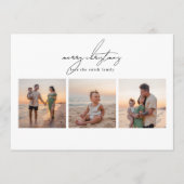 Eenvoudig vrolijk kerstfeest | 6 fotocollage geluk feestdagenkaart (Voorkant)