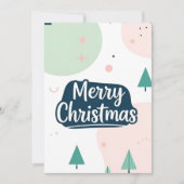 Eenvoudig vrolijk kerstfeest kaart (Voorkant)