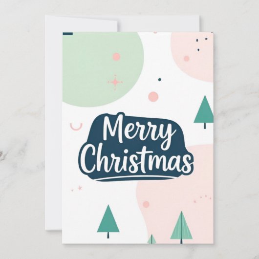 Eenvoudig vrolijk kerstfeest kaart (Voorkant)