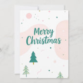 Eenvoudig vrolijk kerstfeest kaart (Achterkant)