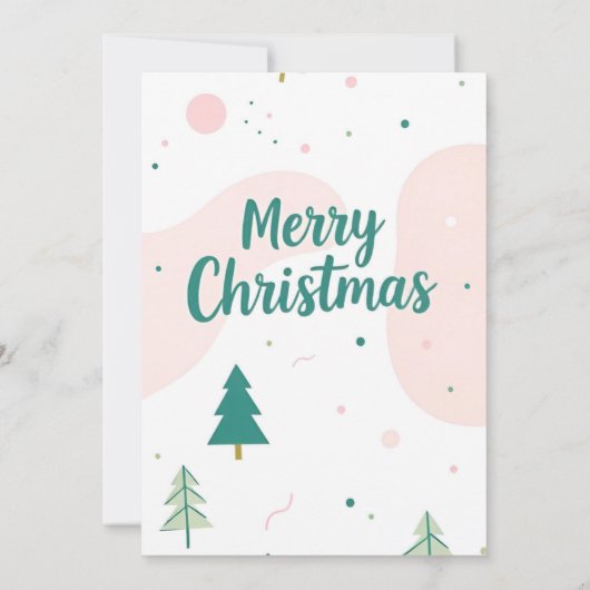 Eenvoudig vrolijk kerstfeest kaart (Achterkant)