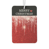 Eenvoudig Vrolijk Kerstmis Rood Luchtverfrisser (Achterkant)