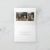 Eenvoudig vrolijk kerstscript 3 foto feestdagen kaart (Binnen)