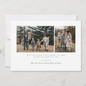 Eenvoudig vrolijk kerstscript 3 foto feestdagenkaart (Achterkant)