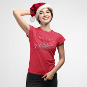 Eenvoudig vrolijk kerstscript t-shirt