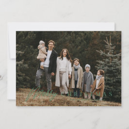 Eenvoudig vrolijk script 3 foto kerst feestdagenkaart