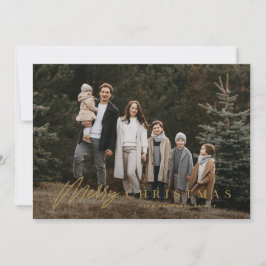 Eenvoudig vrolijk script 3 foto kerst feestdagenkaart