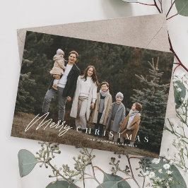 Eenvoudig vrolijk script 3 foto kerst feestdagenkaart