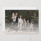 Eenvoudig vrolijk script 3 foto kerst feestdagenkaart (Voorkant)