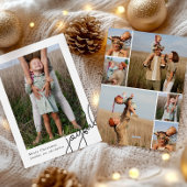 Eenvoudig vrolijk script Elegante fotocollage Feestdagenkaart