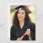Eenvoudig Vrouw foto afstudeerfeest Kaart (Achterkant)