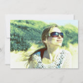 Eenvoudig vrouwelijk chique roze cocktailparty kaart (Achterkant)