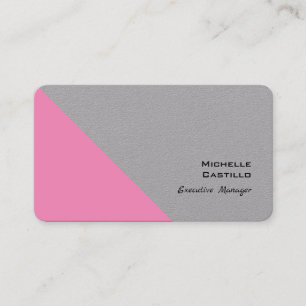 Eenvoudig Vrouwelijk Minimalistisch Roze Grijs Mod Visitekaartje