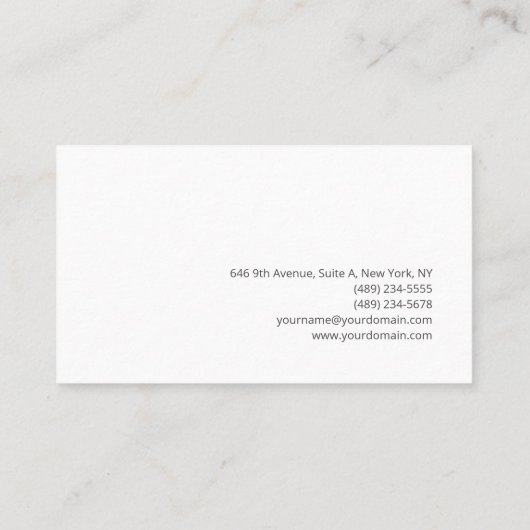 Eenvoudig Vrouwelijk Minimalistisch Roze Wit Visitekaartje (Achterkant)