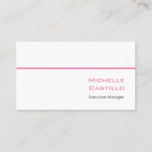 Eenvoudig Vrouwelijk Minimalistisch Roze Wit