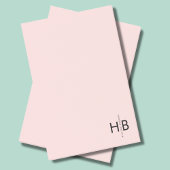 Eenvoudig Vrouwelijk Roze & Zwart Initiaal Monogra Post-it® Notes