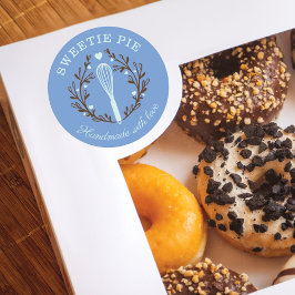 Eenvoudig, vun en minimaal stijlvolle bakkerij Whi Ronde Sticker