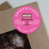 Eenvoudig, vun en minimaal stijlvolle bakkerijkroz ronde sticker