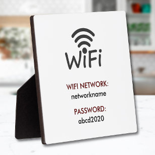 Eenvoudig wachtwoord voor WiFi-netwerk Fotoplaat