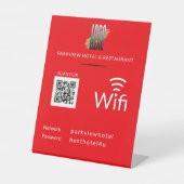 Eenvoudig wachtwoord voor WiFi-netwerk QR-code Roo Reclamebord Met Voetstuk (Voorkant)