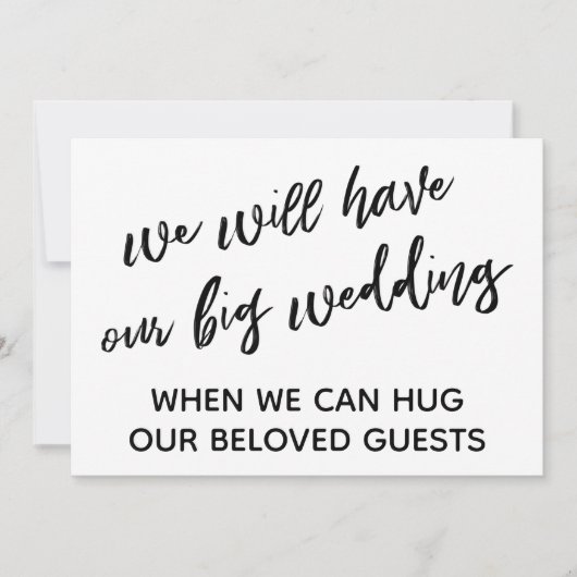 Eenvoudig wanneer we je kunnen knuffelen uitgestel kaart (Voorkant)