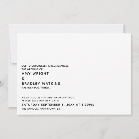 Eenvoudig wanneer we je kunnen knuffelen uitgestel kaart (Achterkant)