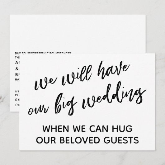 Eenvoudig wanneer we je kunnen knuffelen uitgestel kaart (Voorkant / Achterkant)