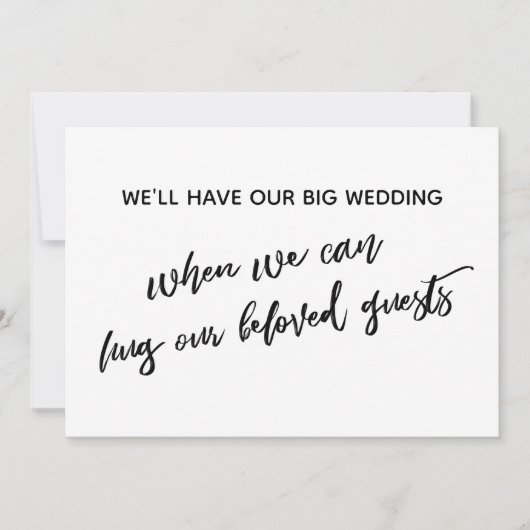 Eenvoudig wanneer we je kunnen knuffelen uitgestel kaart (Voorkant)