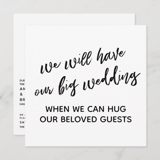 Eenvoudig wanneer we je kunnen knuffelen uitgestel kaart (Voorkant / Achterkant)