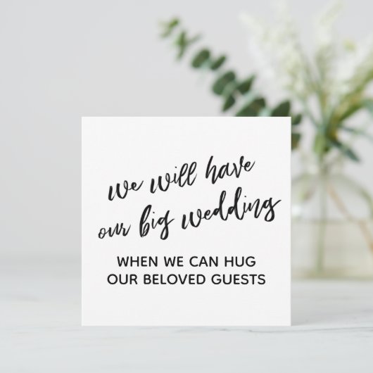 Eenvoudig wanneer we je kunnen knuffelen uitgestel kaart (Staand voorkant)