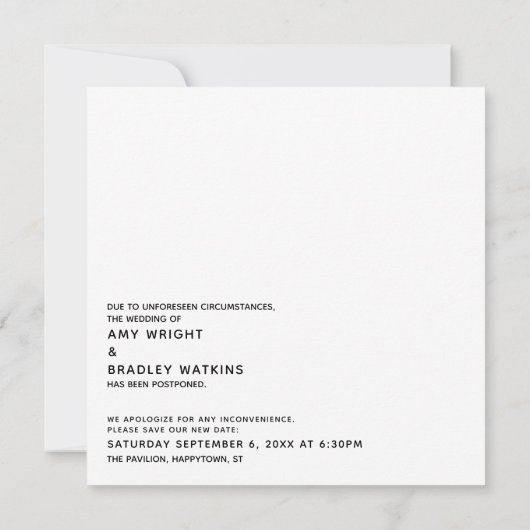 Eenvoudig wanneer we je kunnen knuffelen uitgestel kaart (Achterkant)