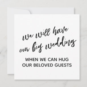 Eenvoudig wanneer we je kunnen knuffelen uitgestel kaart