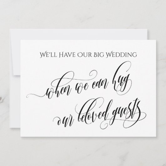 Eenvoudig wanneer we je kunnen knuffelen uitgestel kaart (Voorkant)