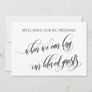 Eenvoudig wanneer we je kunnen knuffelen uitgestel kaart