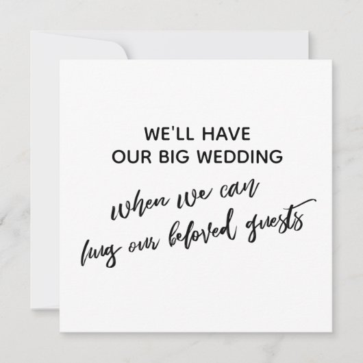 Eenvoudig wanneer we je kunnen knuffelen uitgestel kaart (Voorkant)