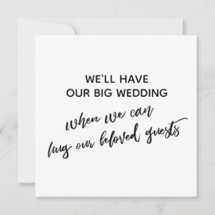 Eenvoudig wanneer we je kunnen knuffelen uitgestel kaart